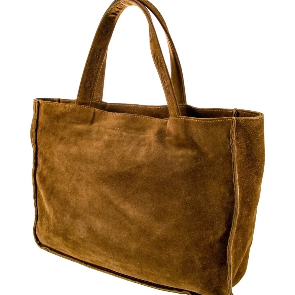 CHANEL Suede Tote in Warm Brown